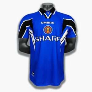 Vue avant du maillot vintage Manchester United Domicile 1996/1998