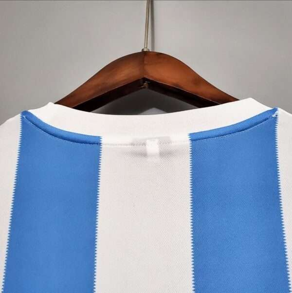 Zoom sur le col du maillot vintage Argentine Domicile Coupe du Monde 1986