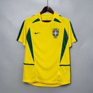 Vue avant du maillot vintage Brésil Domicile Coupe du Monde 2002