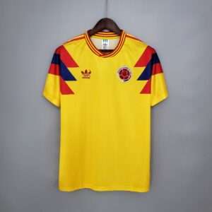 Vue avant du maillot vintage Colombie Extérieur Coupe du Monde 1990