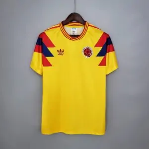 Vue avant du maillot vintage Colombie Extérieur Coupe du Monde 1990