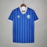 Vue avant du maillot vintage Glasgow Rangers Domicile 1982/1983