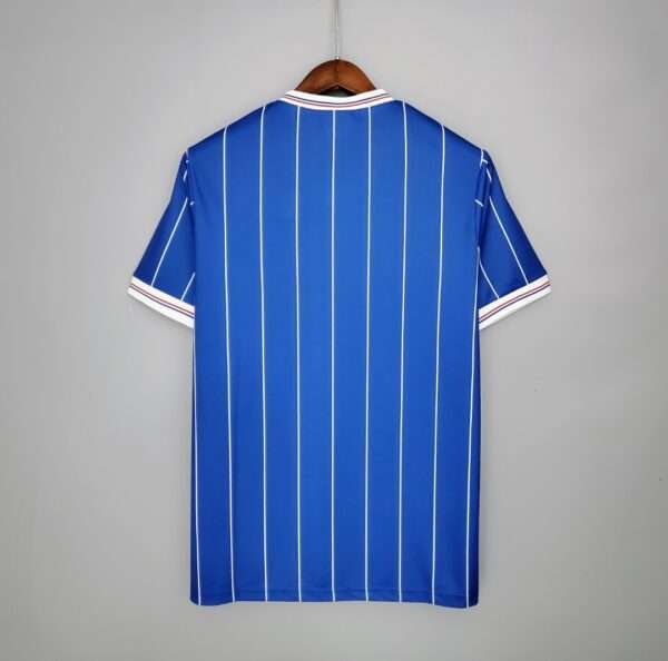 Vue arrière du maillot vintage Glasgow Rangers Domicile 1982/1983