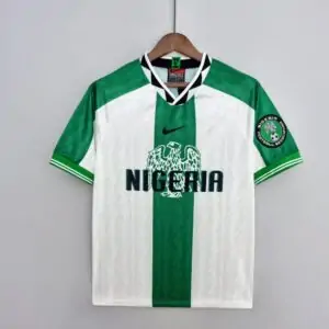 Vue avant du maillot vintage Nigeria Extérieur Jeux Olympiques 1996