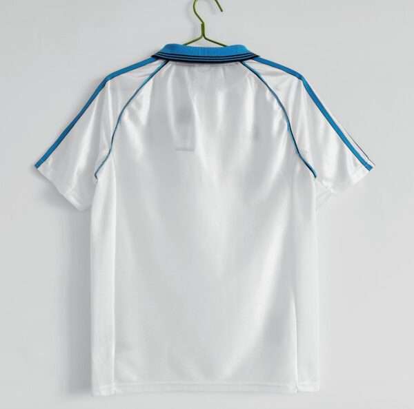 Vue arrière du maillot vintage Olympique de Marseille Domicile "Centenaire" 1998/1999