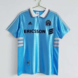 Vue avant du maillot vintage Olympique de Marseille Extérieur "Centenaire" 1998/1999